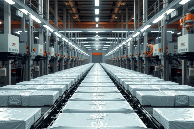 高空貨架立體倉(cāng)庫(kù)碼垛機(jī)器人